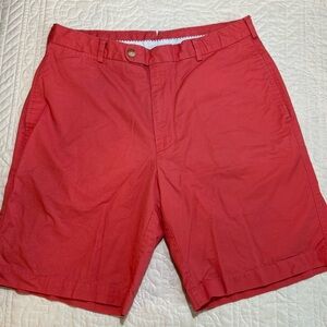 Peter Millar Salmon Winston Washed Twill Chino Shorts Men’s Size 33
